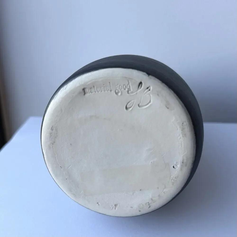Material Good Pod Bud Vase Lauren Burman Pottery Matte Black Blackboard 6 1/2